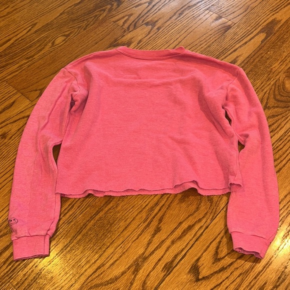 Girls Do Too Girl’s Pink Smiley Sweatshirt Size M - Picture 5 of 5